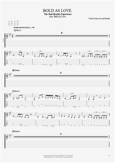 atabs bold|BOLD AS LOVE TAB by Jimi Hendrix @ Ultimate.